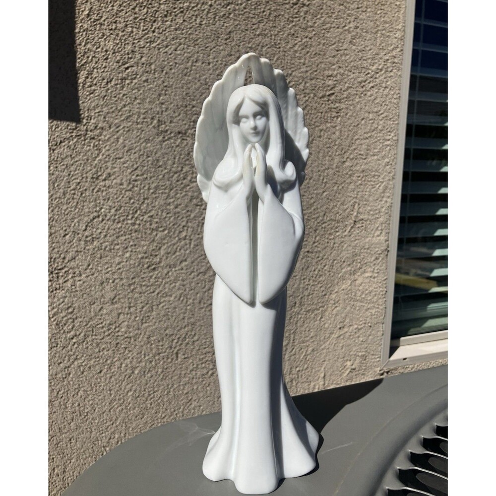 VTG 1986 Reco Adoration Angel Porcelain Figurine Exclusive Edition 10”